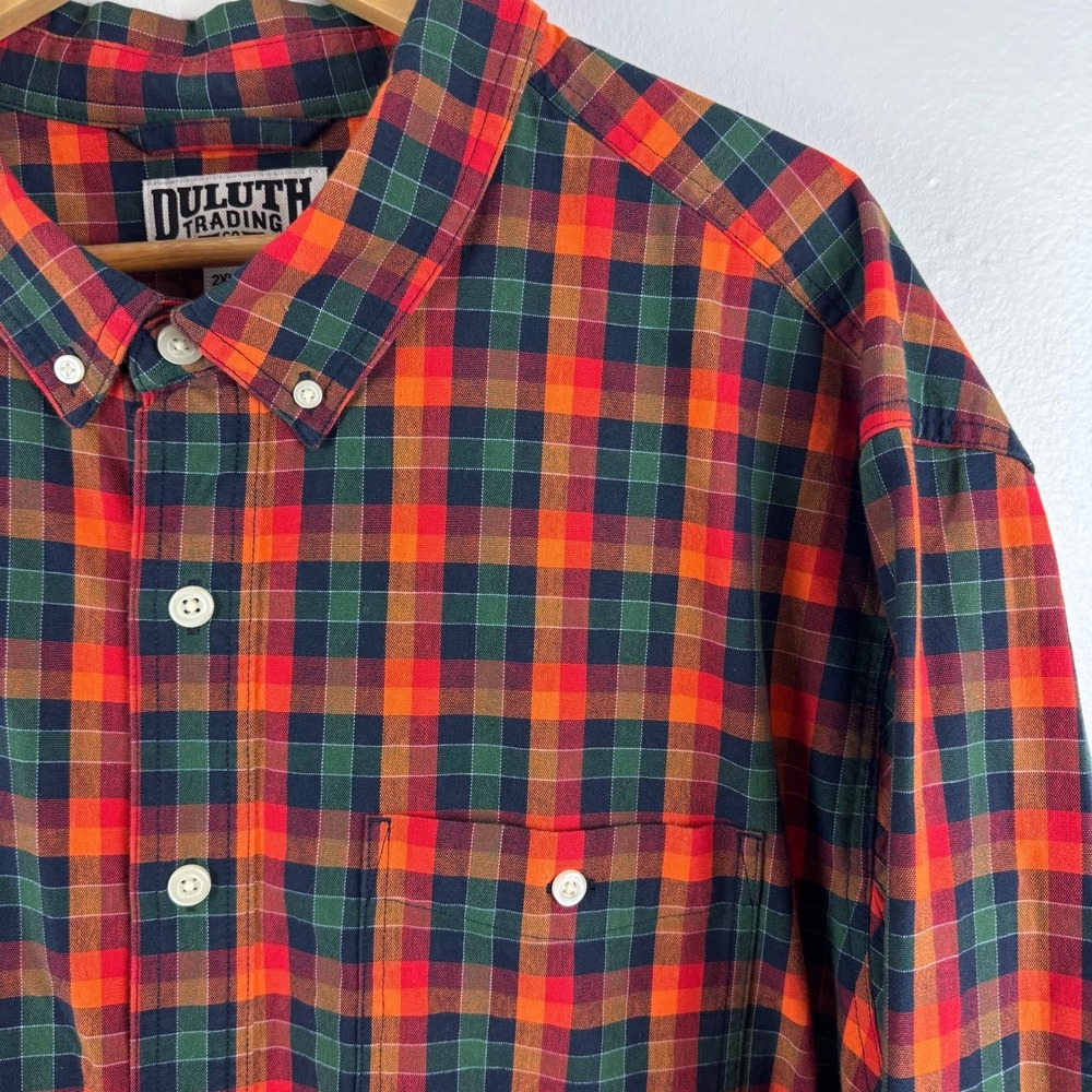 DULUTH TRADING CO Mens long sleve button down shirt Untucked Length - 2X Tall‎